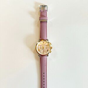 MICHELE Sporty Sail Two-Tone Gold Watch in White